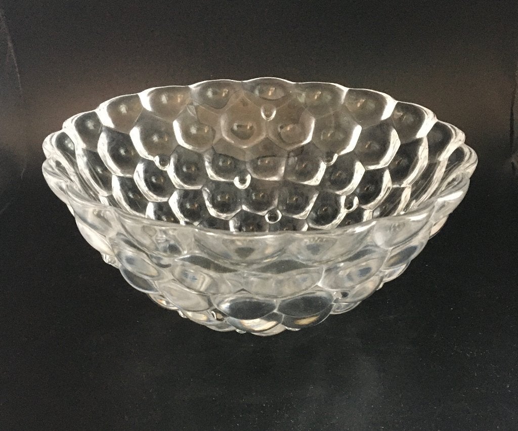 Klassieke Orrefors, Sweden crystal schaal ‘Raspberry’, Ophalen of Verzenden