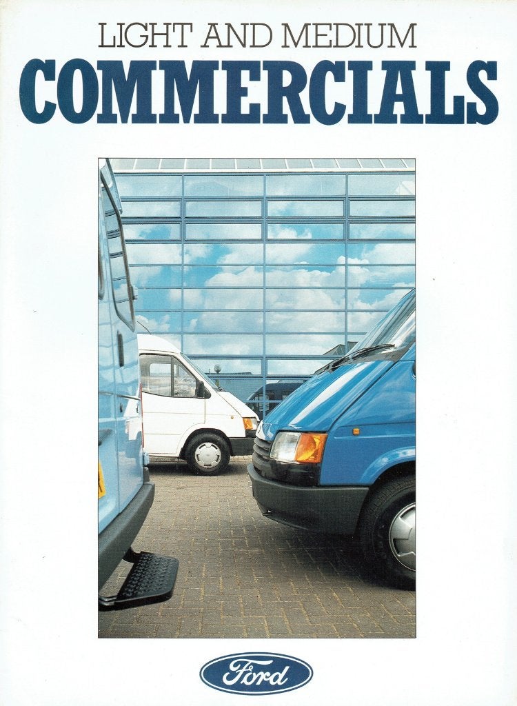Folder Ford Light & Medium Commercials (Engelse uitg. 1987), Verzenden, Gelezen, Ford