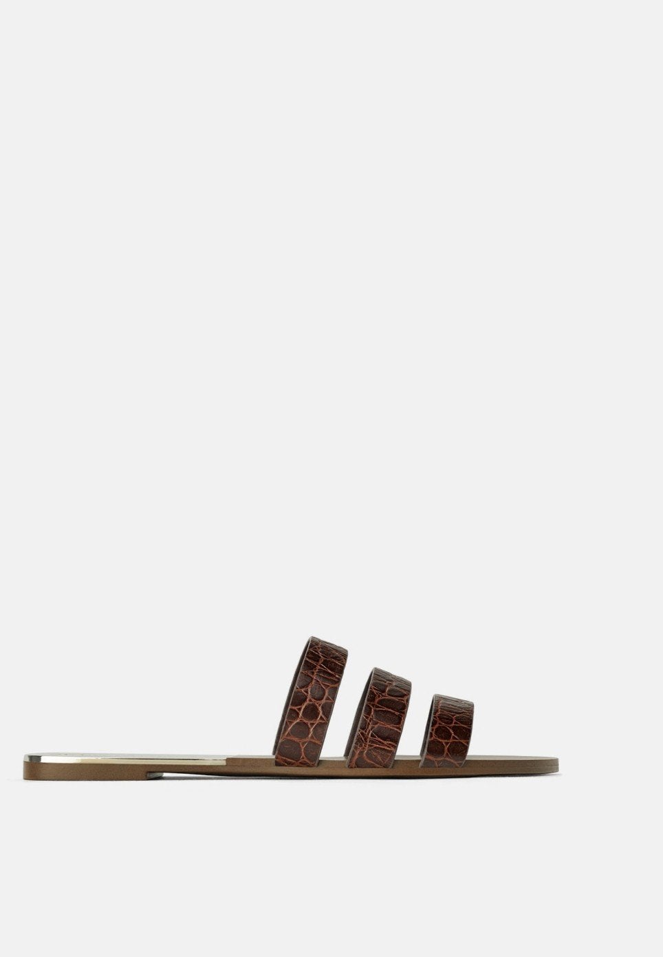 Zara sandalen, Bruin, Zo goed als nieuw, Zara Basic, Sandalen of Muiltjes