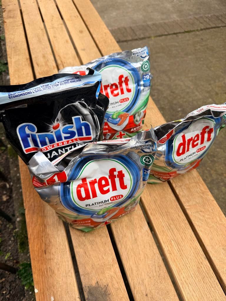 Dreft Platinum Plus en Finish Powerball Quantum vaatwastable, Ophalen, Nieuw