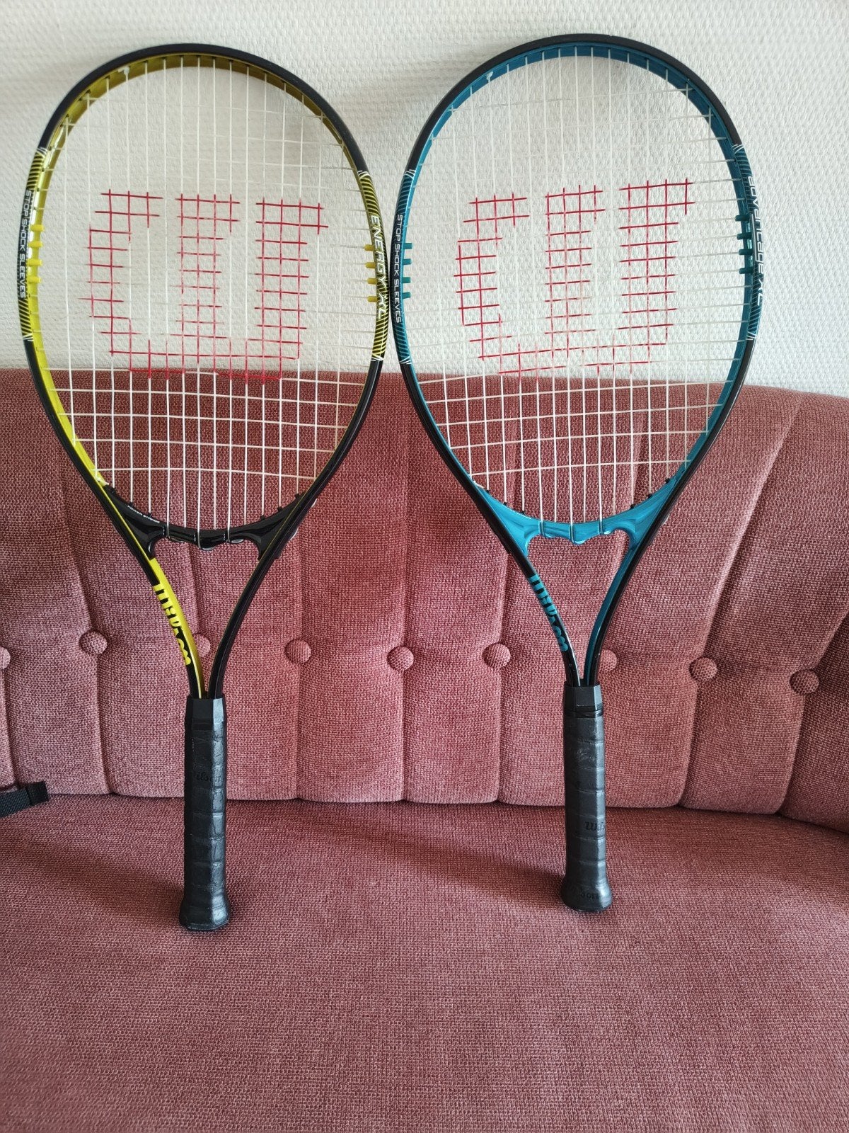 2 Wilson tennisrackets met tas - Ideaal voor beginners, Ophalen