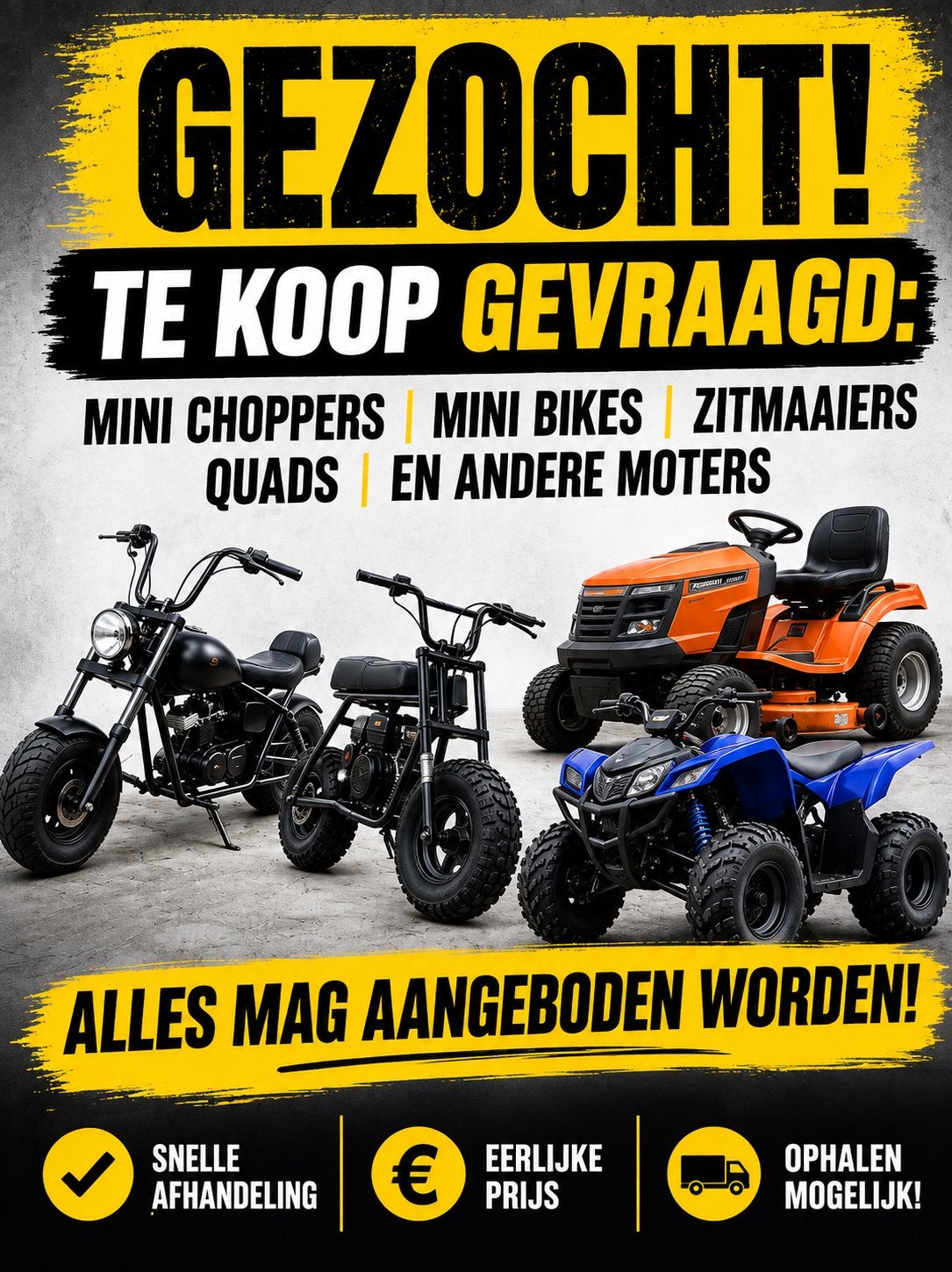 GEZOCHT, Motoren, Ophalen of Verzenden
