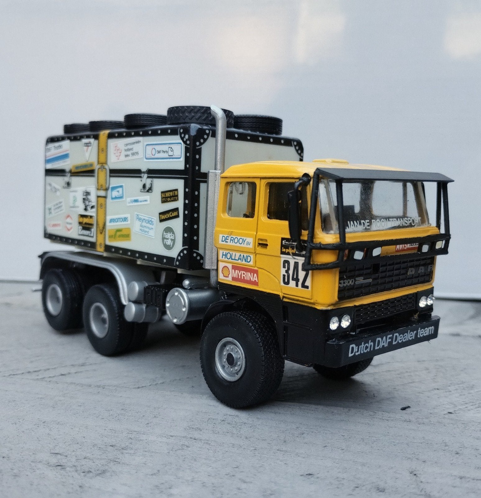 te koop DAF Dakar Rally service truck de Rooy, Ophalen of Verzenden, Zo goed als nieuw, Bus of Vrachtwagen, Tekno
