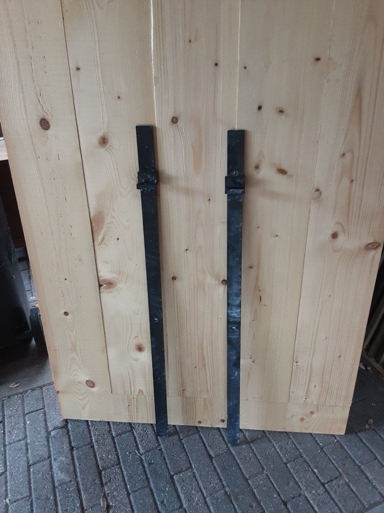 Houten schiufdeur, Doe-het-zelf en Verbouw, Ophalen, 25 tot 50 mm, Zo goed als nieuw, 200 tot 250 cm