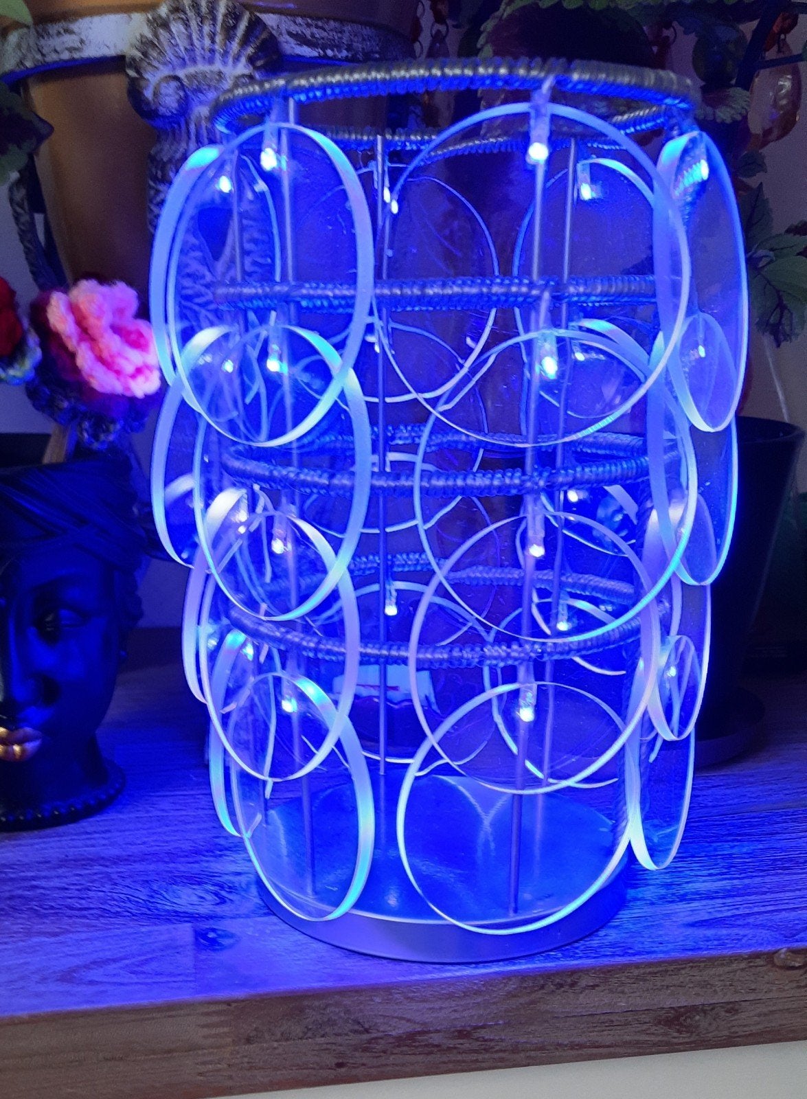 Zeldzame ikea moodlamp type trunna B0422, lees beschrijving, Huis en Inrichting, Blauw, Kunststof, Ophalen of Verzenden, Sfeerlamp