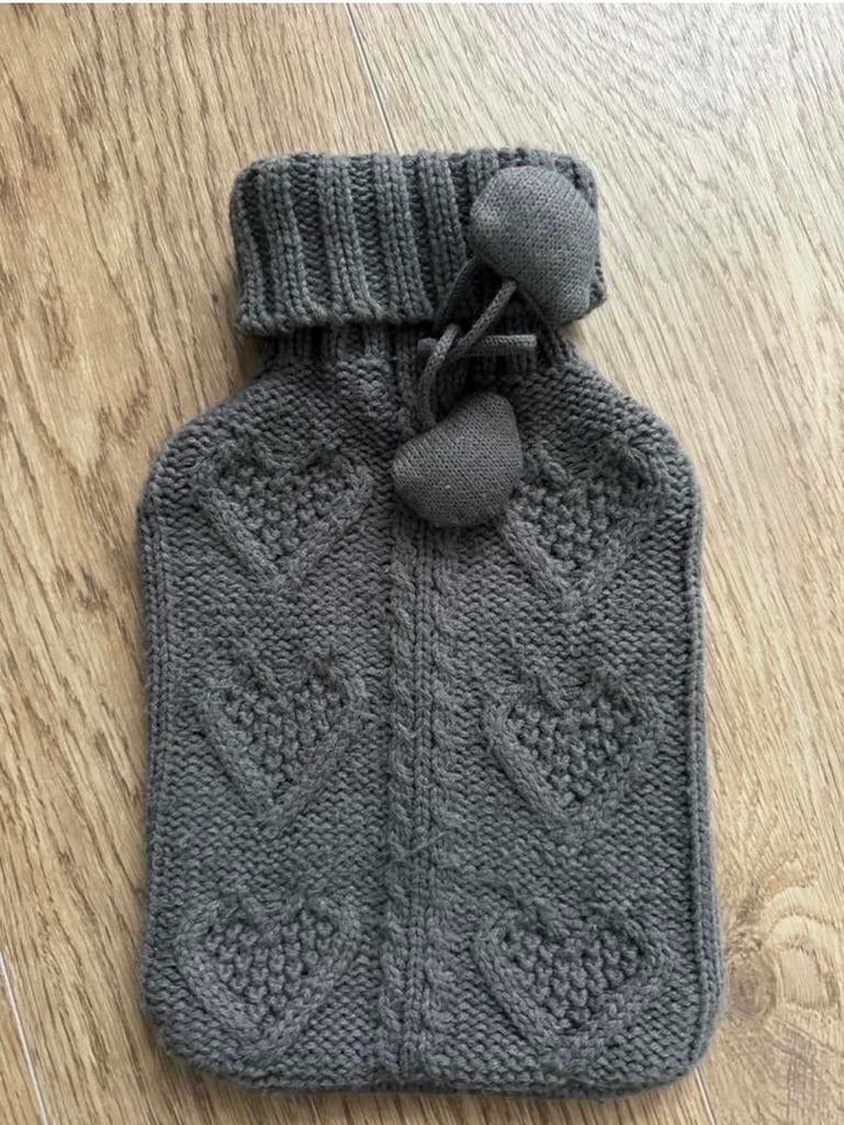 Gebreide kruikenhoes met hartjes hoes voor kruik, Ophalen of Verzenden, Zo goed als nieuw