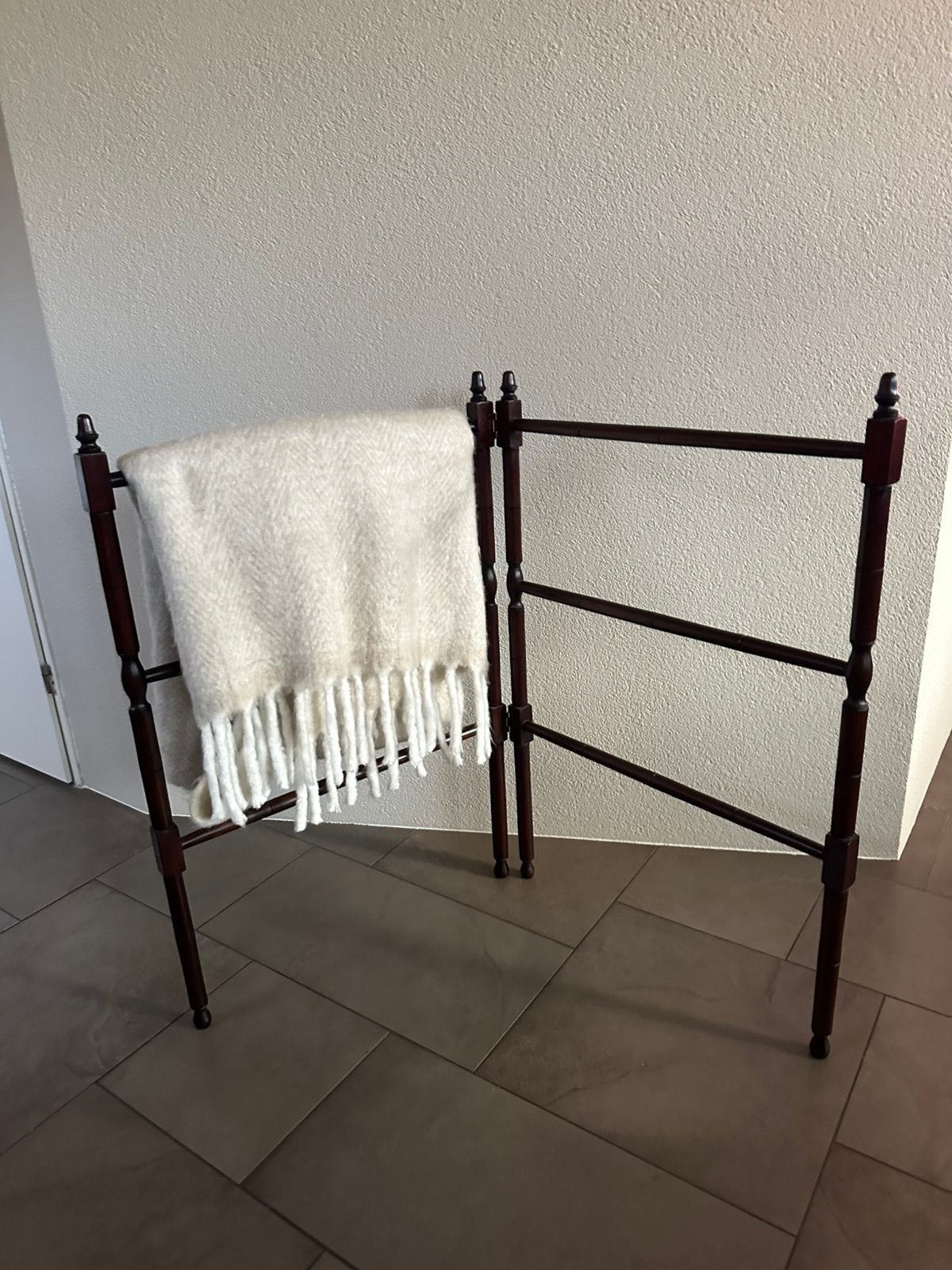 Vintage wasrek bruin, Ophalen, Zo goed als nieuw, Wasrek