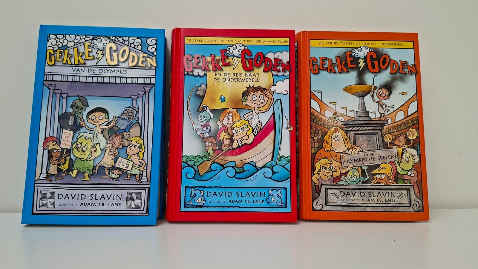Gekke Goden boekenreeks - David Slavin (3 delen), Ophalen of Verzenden, Zo goed als nieuw, David Slavin, Fictie