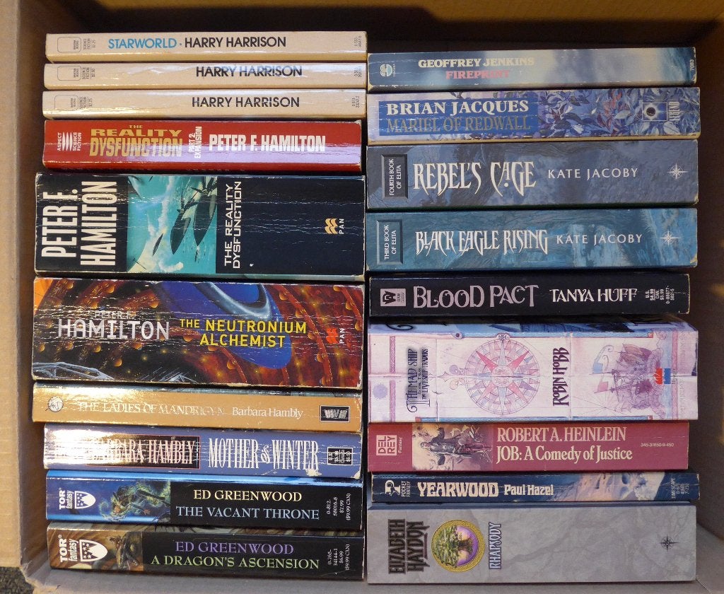 SF & Fantasy Greenwood, Hamilton, Heinlein, Huff po's (E), Boeken, Ophalen, Gelezen, Diverse auteurs
