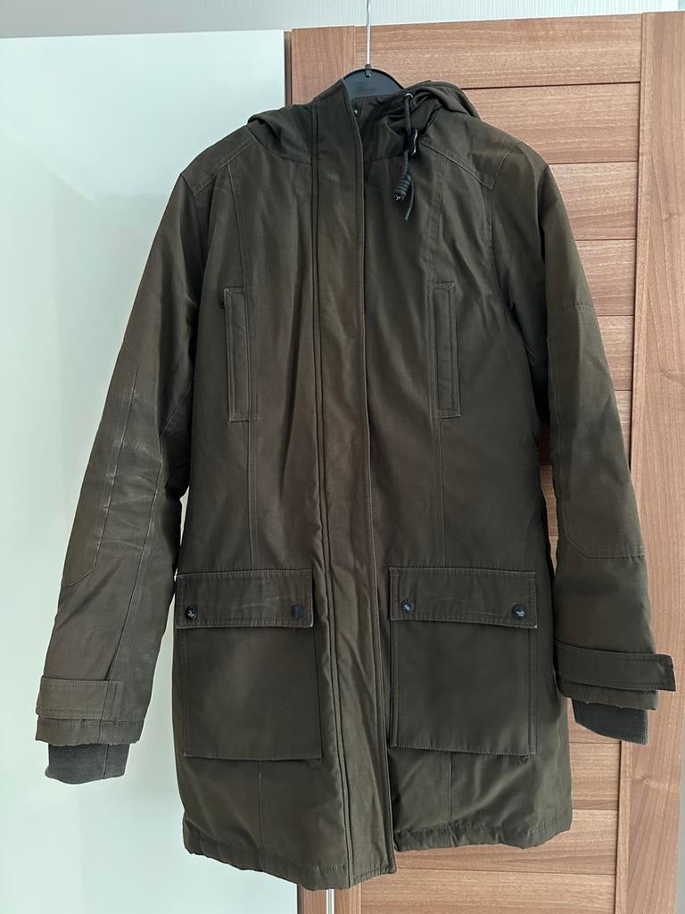 Groene parka winterjas The Sting maat M met capuchon, Ophalen of Verzenden, Gedragen, Maat 38/40 (M), Groen