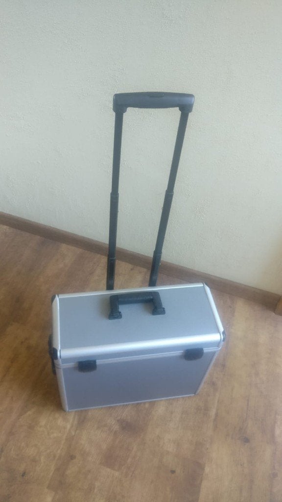Koffer trolley met wieltjes, Wieltjes, Hard kunststof, Minder dan 50 cm, Ophalen of Verzenden