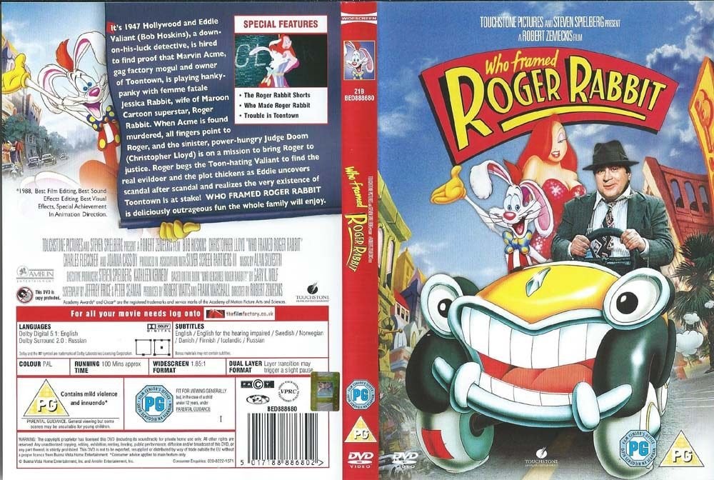 Who Framed Roger Rabbit DVD met Bob Hoskins,, Alle leeftijden, Ophalen of Verzenden, Zo goed als nieuw, Komedie