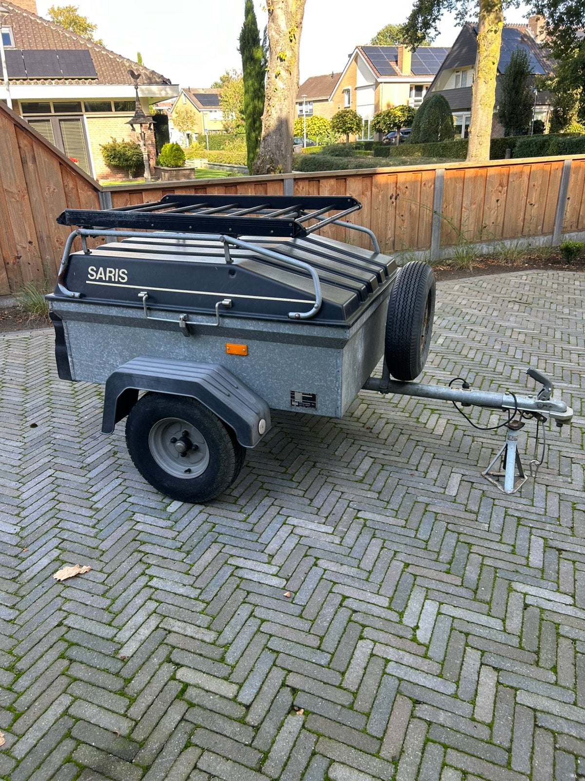 Saris Speedy bagagewagen met reservewiel en afdeknet, Ophalen of Verzenden, Gebruikt