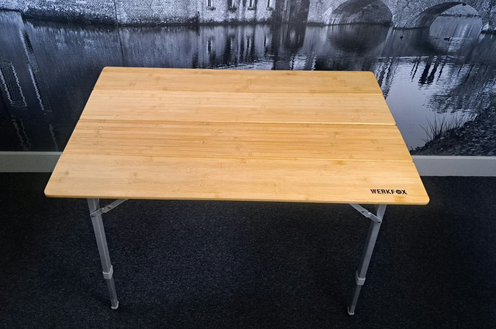 Campingtafel - Bijzettafel - Inklapbaar - 120x60cm - Bamboe, Caravans en Kamperen, Ophalen of Verzenden, Zo goed als nieuw, Campingtafel