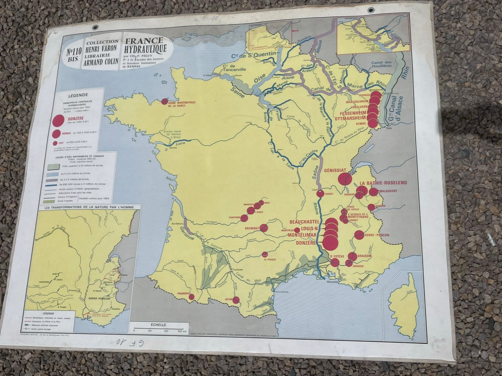 Oude Franse Hydraulische landkaart, Ophalen