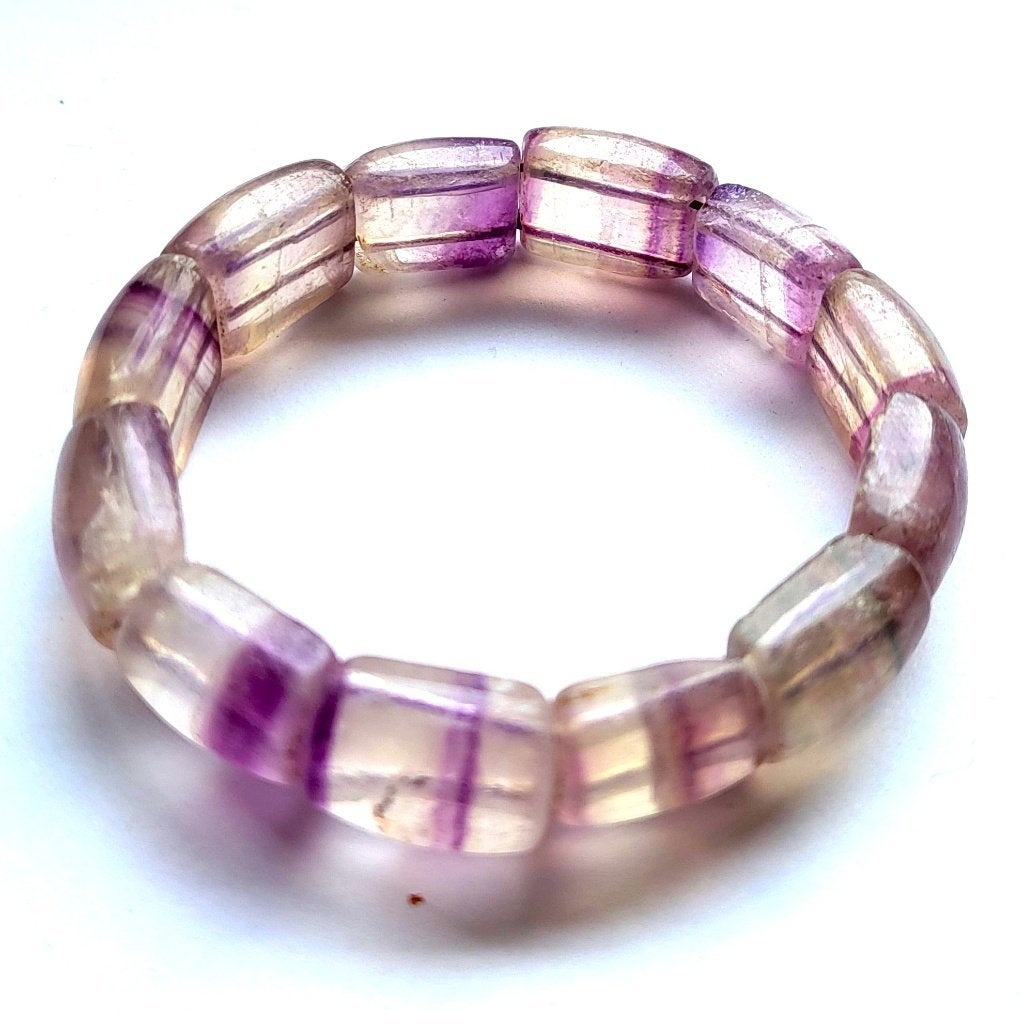 Fluoriet Sieraden Natuurstenen Edelstenen Amethist Armband, Sieraden, Tassen en Uiterlijk, Ophalen of Verzenden, Zo goed als nieuw