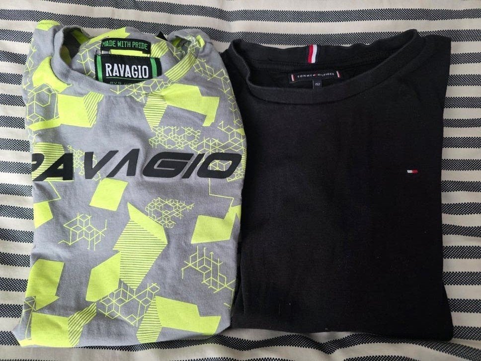 Tommy Hilfiger & Ravagio T-shirts - Maat 152-164, Ophalen, Zo goed als nieuw, Jongen, Shirt of Longsleeve