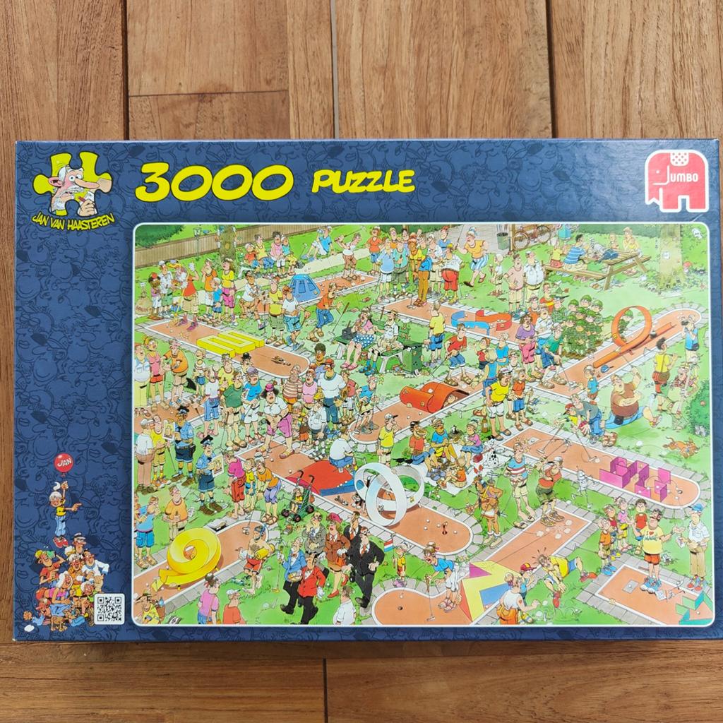 Jan van Haasteren puzzel, 3000 stukjes. Midgetgolf, Hobby en Vrije tijd, Ophalen of Verzenden, Meer dan 1500 stukjes, Zo goed als nieuw