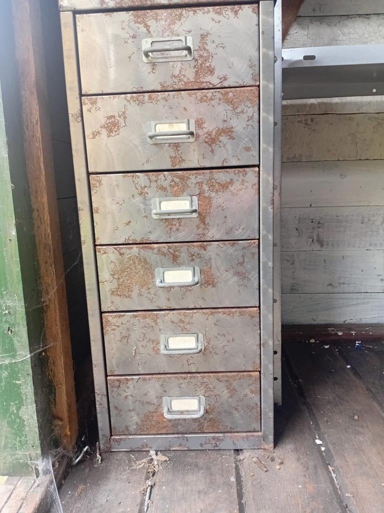 Metalen Lade archiefkast, Ophalen, Gebruikt, 5 laden of meer, 50 tot 100 cm