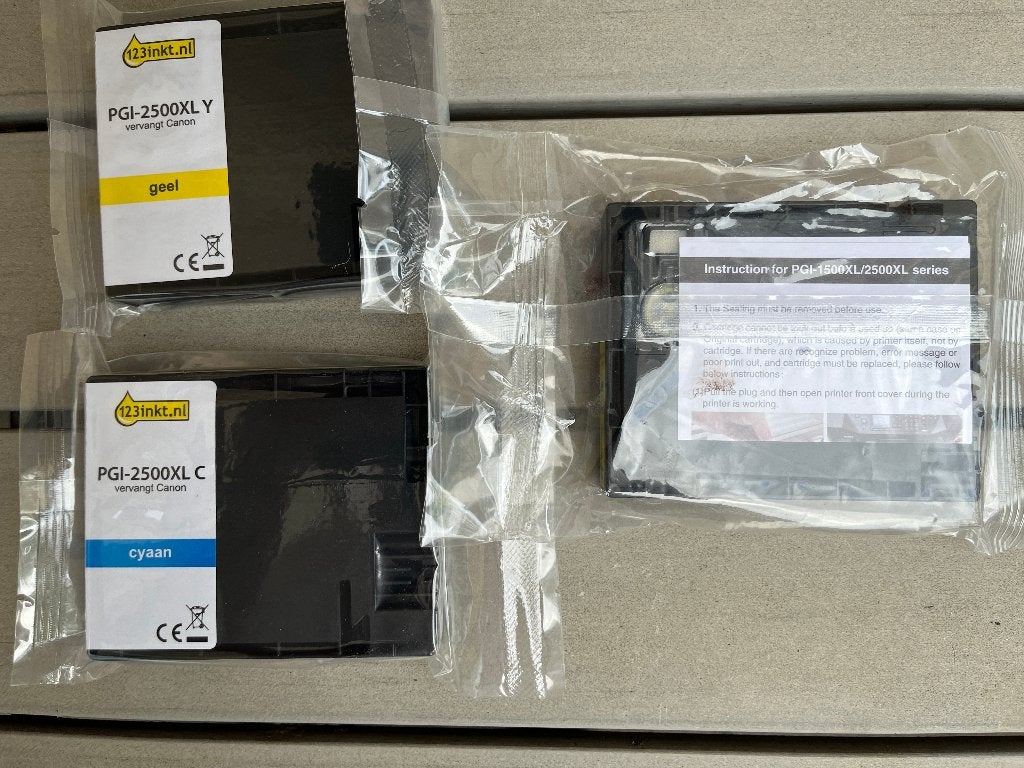 Cartridge Canon PGI 2500XL Yellow + Cyaan, Ophalen of Verzenden, Nieuw