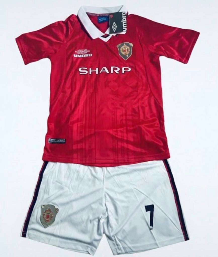 Man United '99 Finale tenue -  Beckham 7 Umbro Maat 152, Ophalen of Verzenden, Nieuw