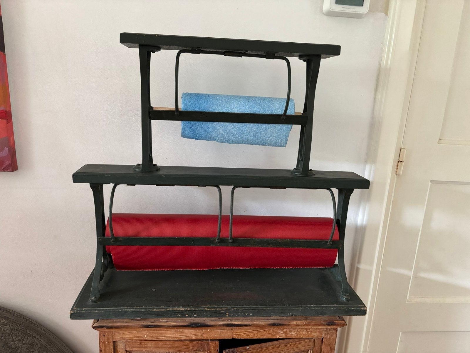 Vintage papierrolhouder / inpaktafel, Ophalen of Verzenden, Gebruikt