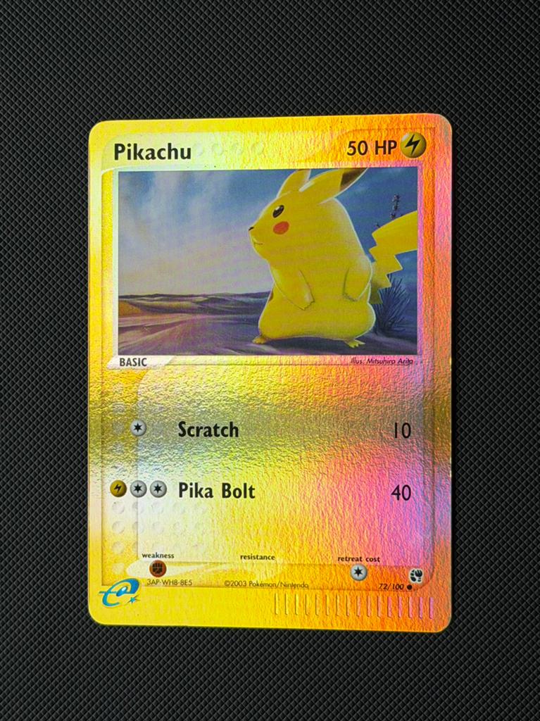 Pikachu 72/100 Reverse Holo EX Sandstorm, Ophalen of Verzenden, Zo goed als nieuw, Losse kaart
