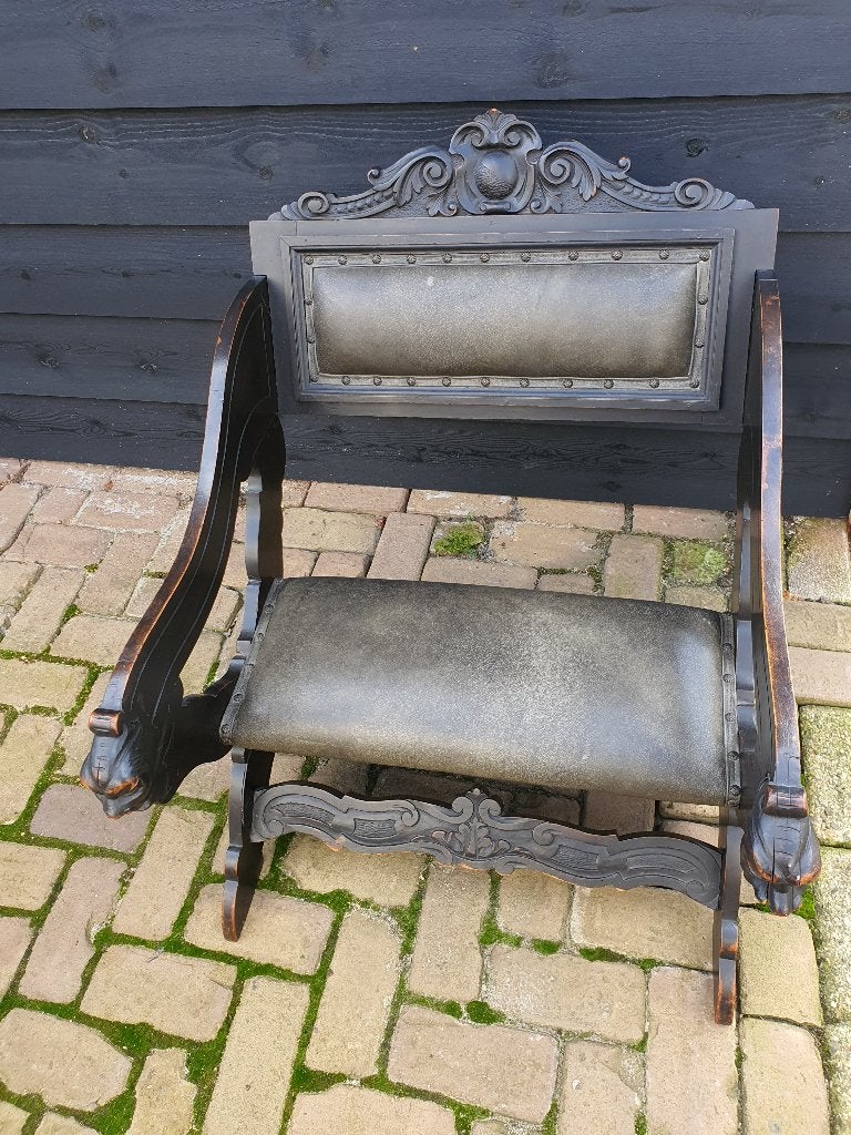 Mooi apart meubelstuk "antiek" troonbank of halbank, Ophalen