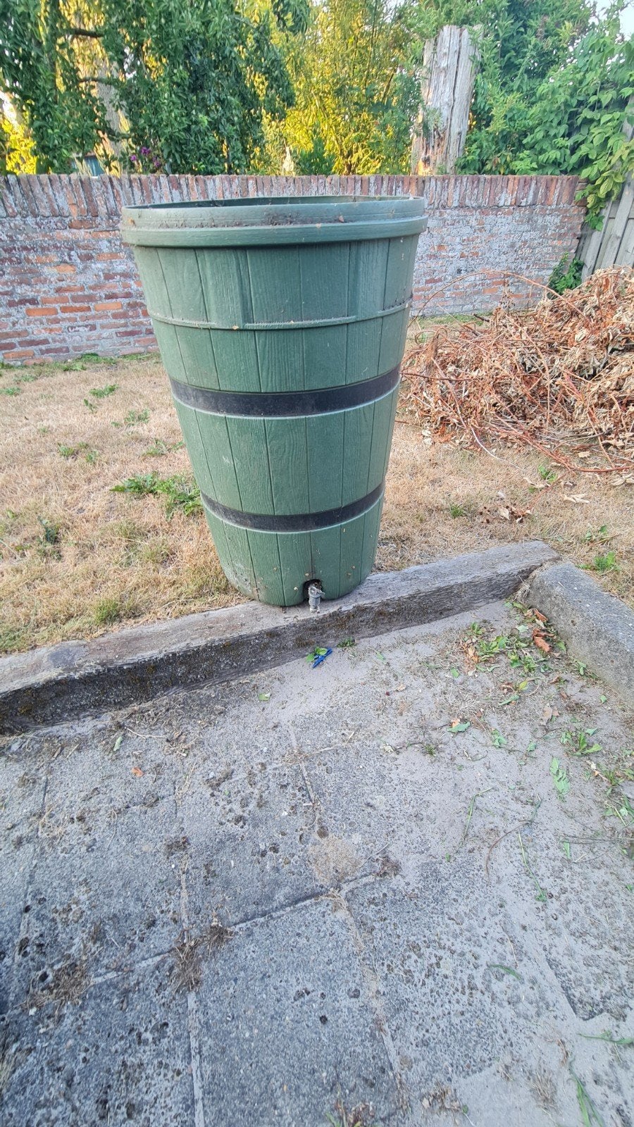 Regenton groen met kraantje, Tuin en Terras, Regentonnen, Ophalen, Kunststof, Gebruikt, Met kraantje