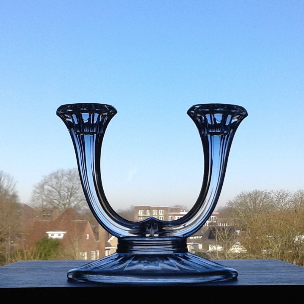 2-Armige Kandelaar Kristal Stölzle Oberglas Wien, Ophalen of Verzenden, Kristal