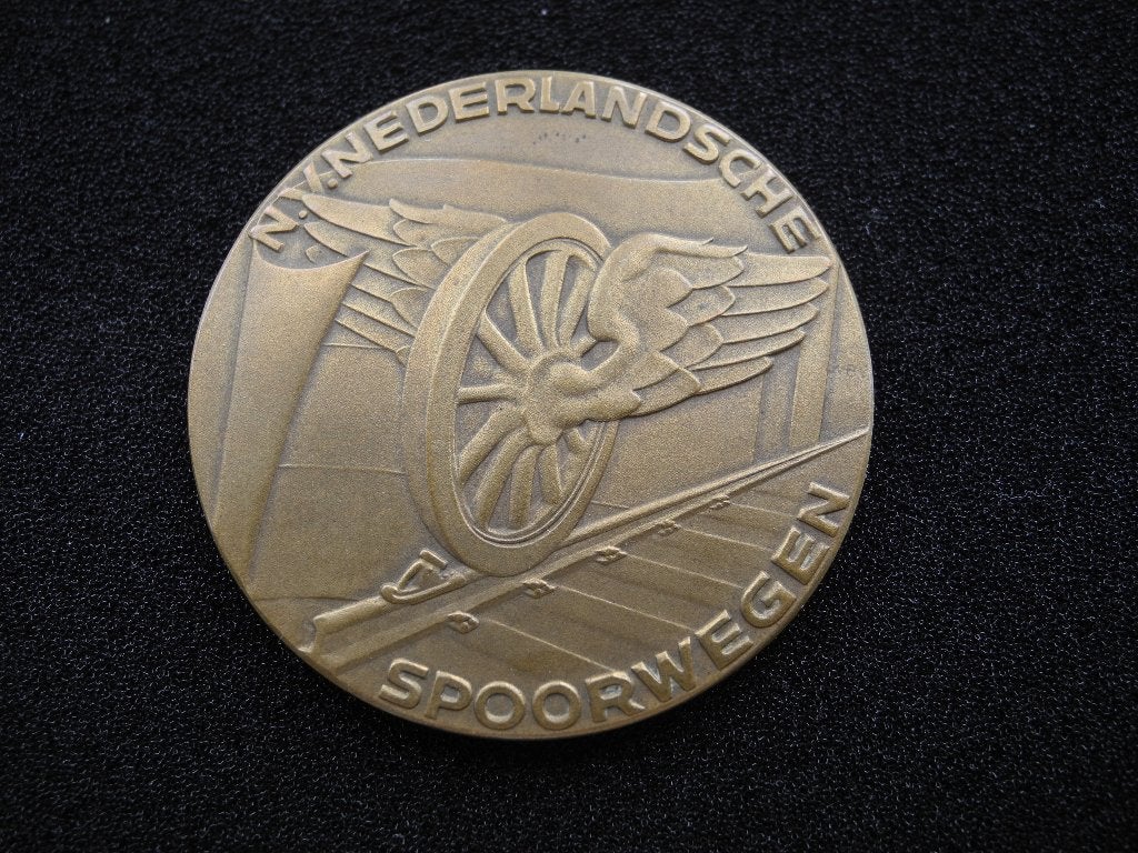 NS Herdenkingspenning Spoorwegstaking 17 September 1944, Ophalen of Verzenden, Brons, Nederland