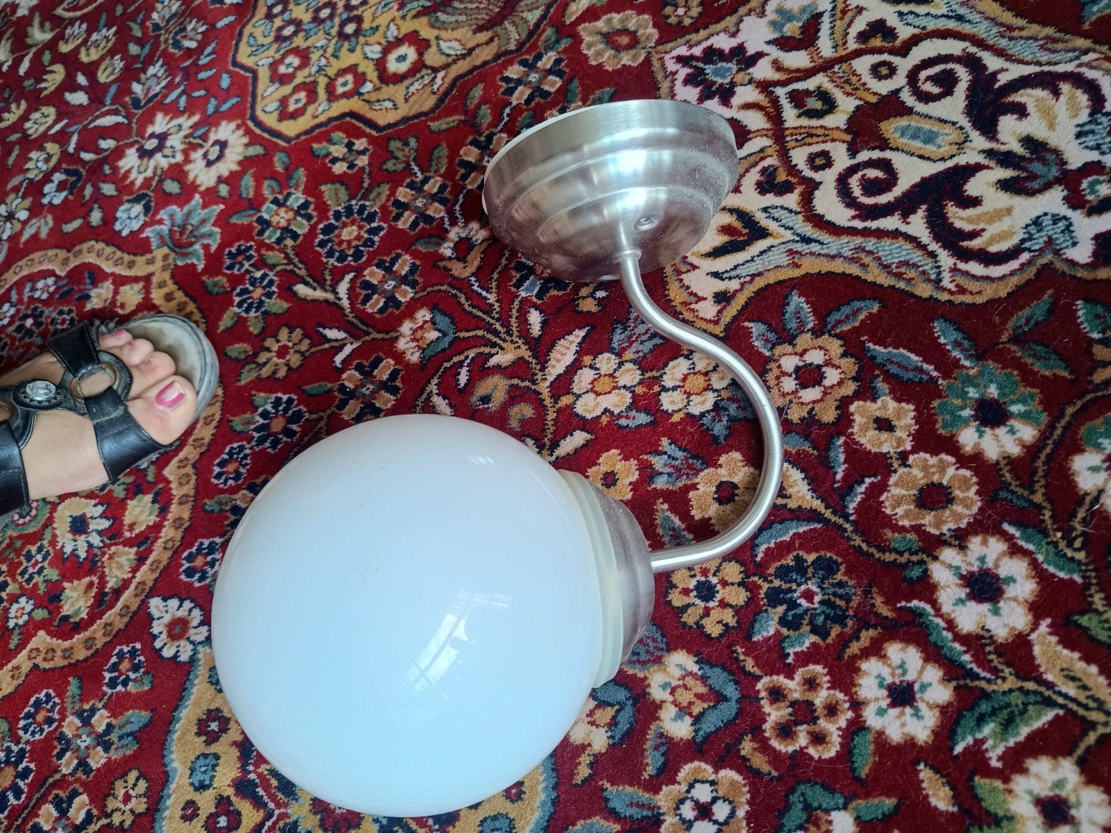 Mooie bol vormige Lillholmen Ikea  lamp 15 cm doorsnede, Ophalen, Zo goed als nieuw, Glas, IKEA