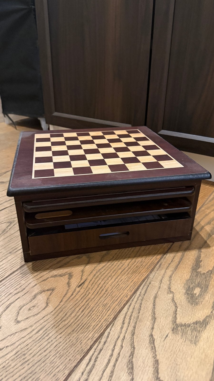 Luxe Houten 7-in-1 Spellendoos, div bordspellen, Vijf spelers of meer, Ophalen, Zo goed als nieuw