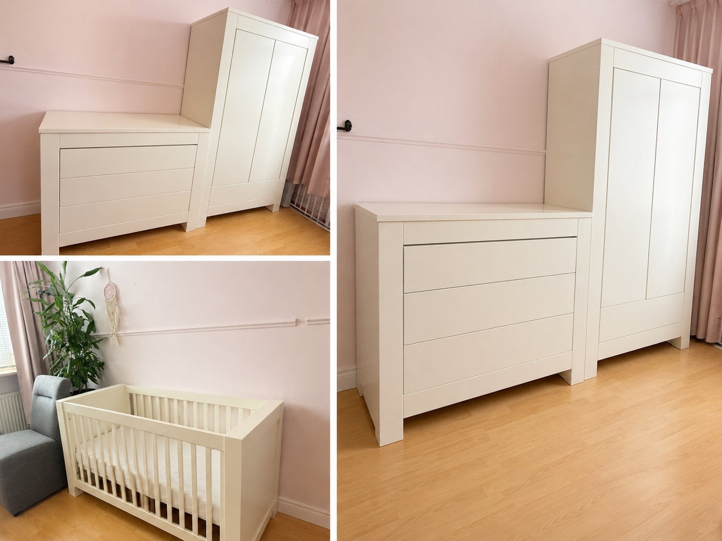 Babykamer set: Ledikant, Commode en Kledingkast, Ophalen, Zo goed als nieuw, Jongetje of Meisje