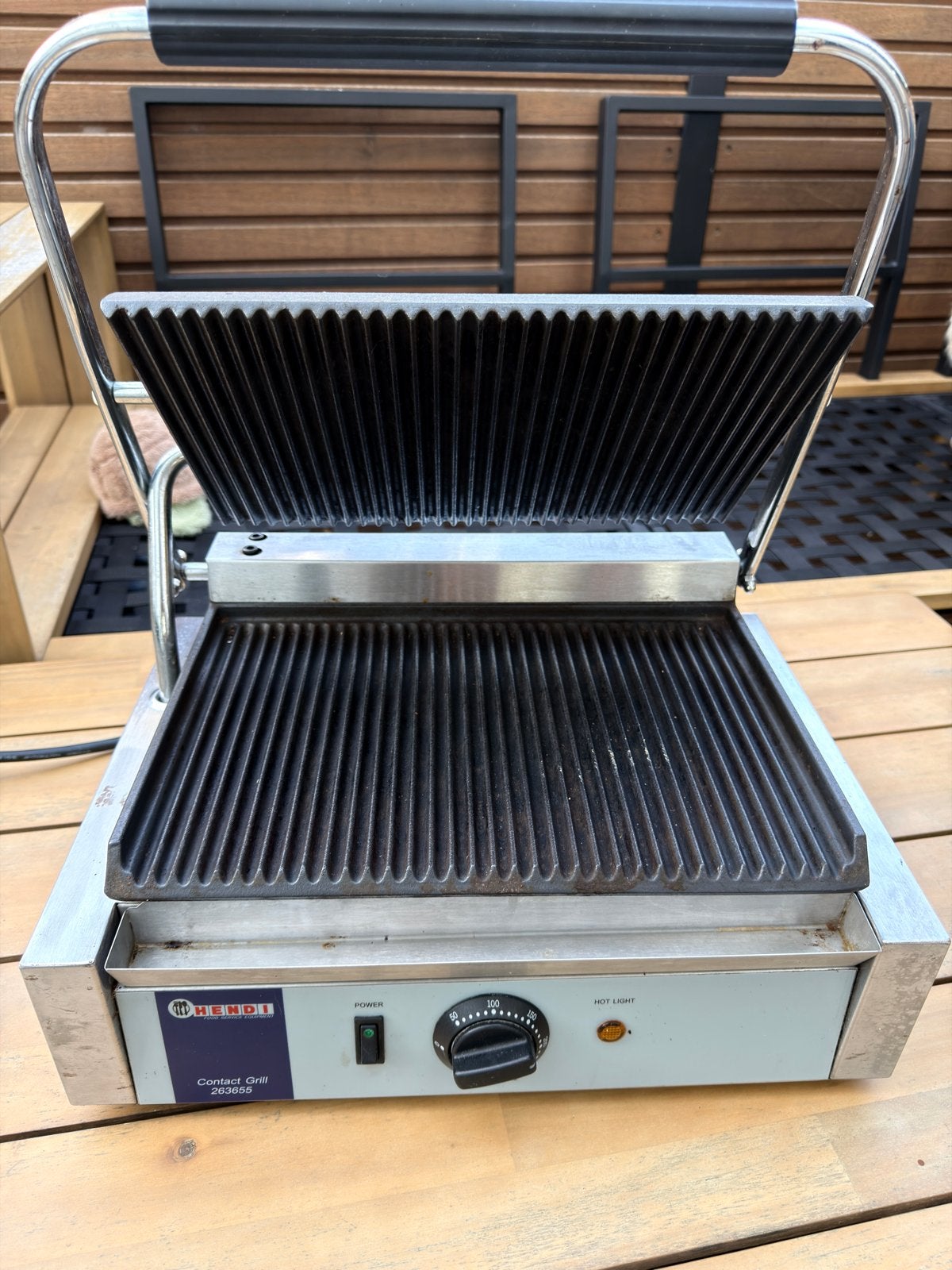 Hendi Contactgrill 263655 - Gebruikt, Ophalen, Gebruikt, Tafelgrill