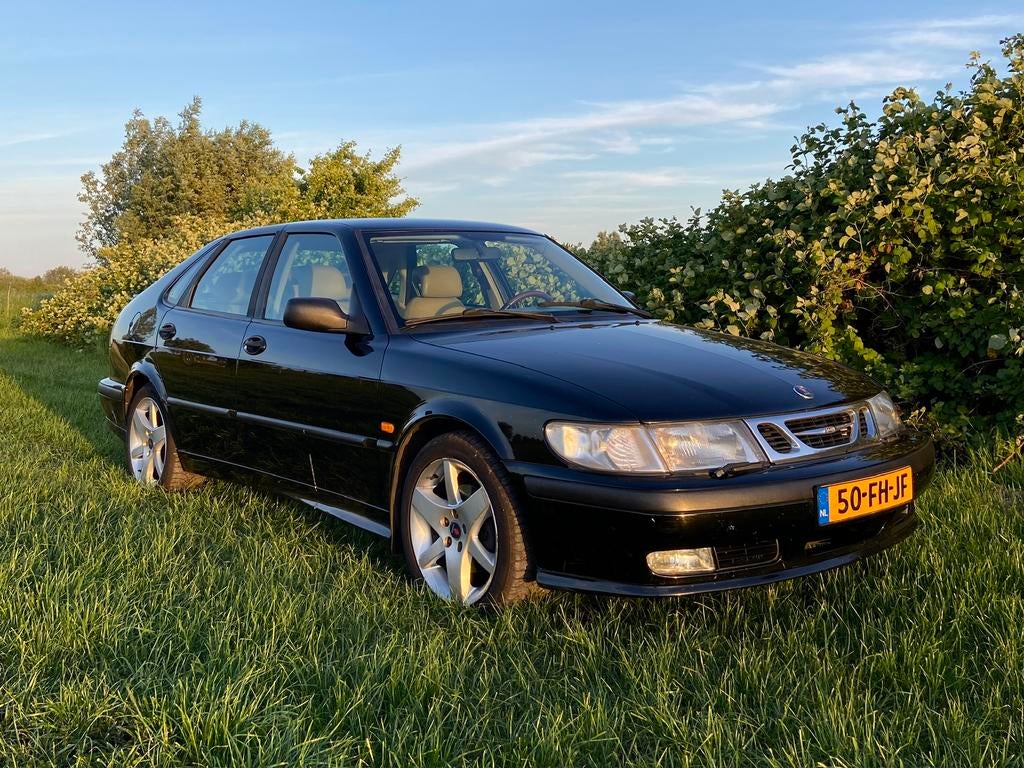 Saab 9-3 2.0i LPG (2000) – Veel opties, Auto's, Saab, Voorwielaandrijving, 4 cilinders, 1337 kg, Zwart