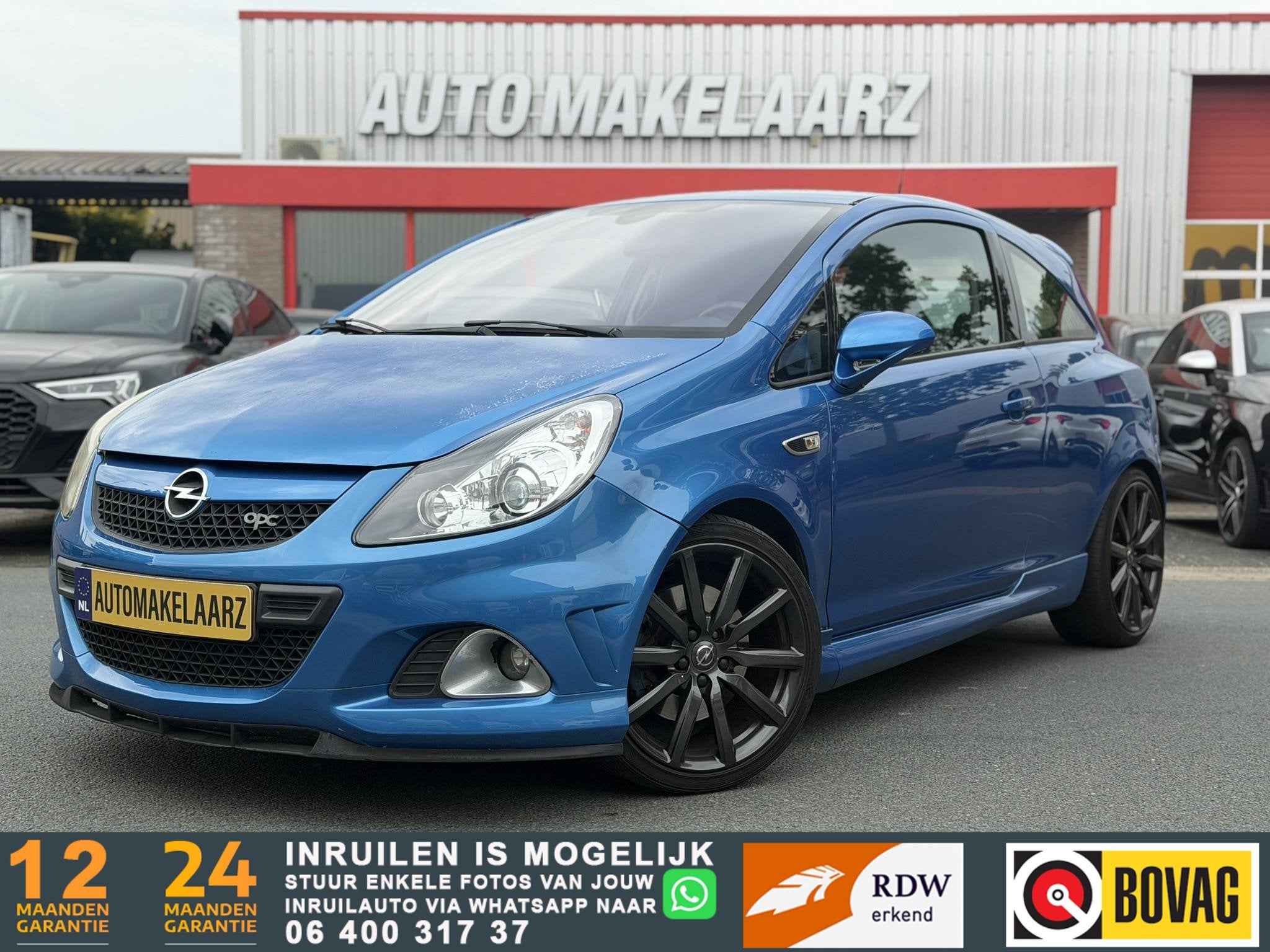 Opel Corsa 1.6-16V T OPC BLOW OFF VALVE LMV RECARO, Stof, Gebruikt, Automatische klimaatregeling, Blauw