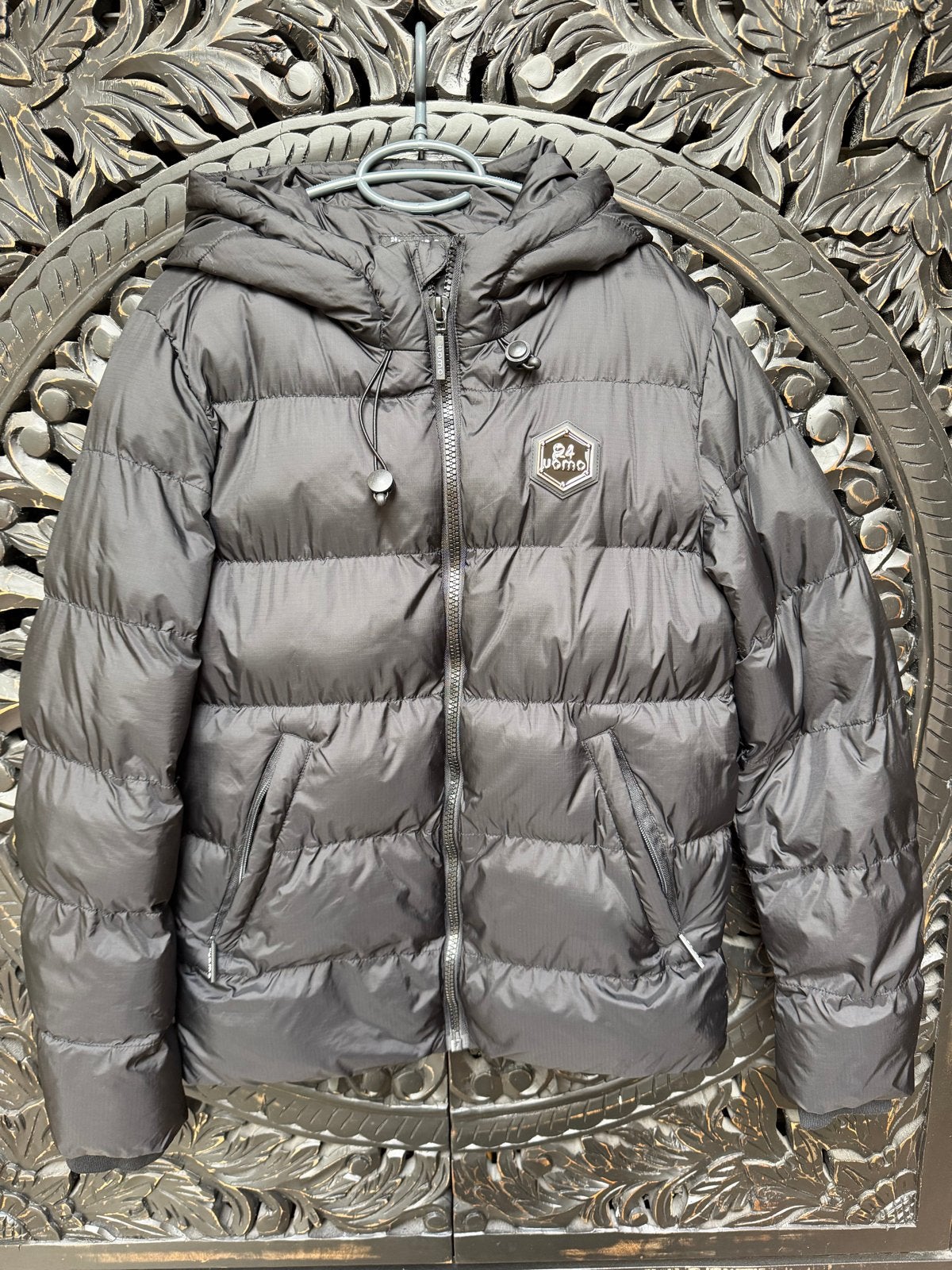 24 Uomo Puffer Jacket Maat S Zwart, Ophalen of Verzenden, Zo goed als nieuw, Maat 46 (S) of kleiner, Zwart
