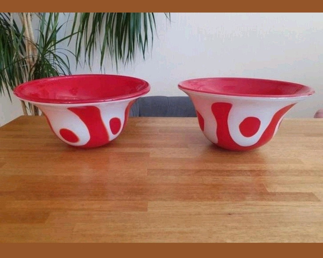 Vintage handgeblazen schalen van Murano glas, Huis en Inrichting, Woonaccessoires | Schalen en Manden, Ophalen