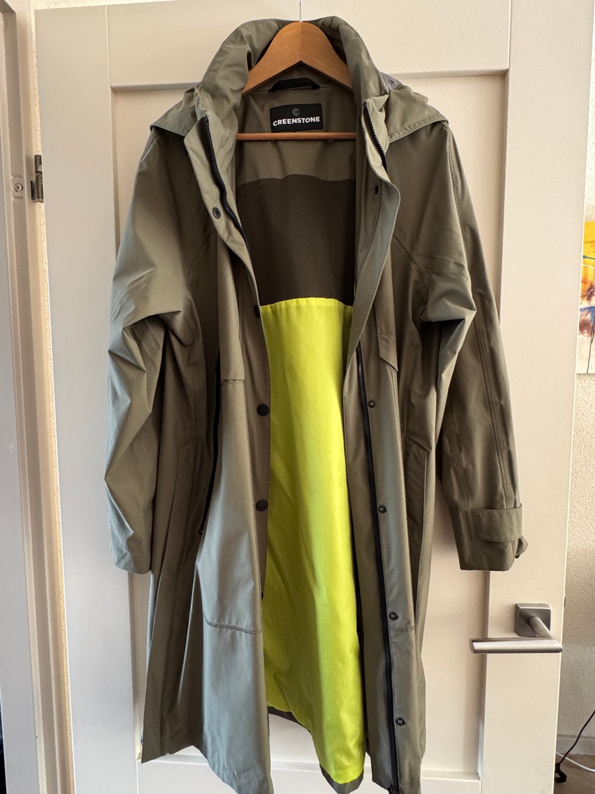 Creenstone regenjas maat 42, waterdicht en ademend, Kleding | Dames, Ophalen of Verzenden, Zo goed als nieuw, Maat 42/44 (L), Groen
