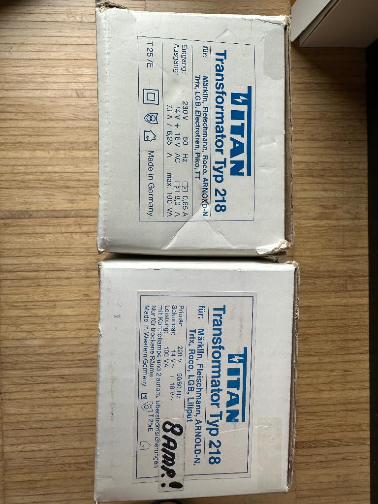 Titan 218 (voor Marklin) AC 100 VA! trafo zo goed als nieuw, Zo goed als nieuw, Ophalen, Overige merken, Transformator of Voeding