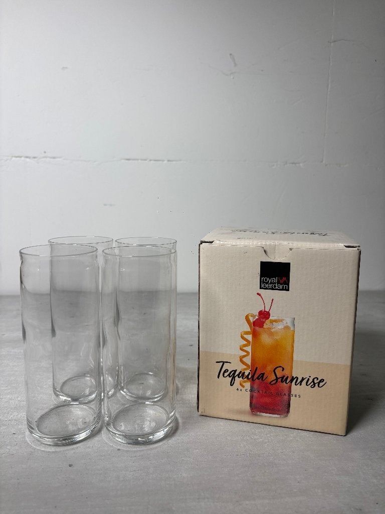 Longdrink cocktail glas - Set van 4 - Royal Leerdam NIEUW, Ophalen, Nieuw, Overige typen