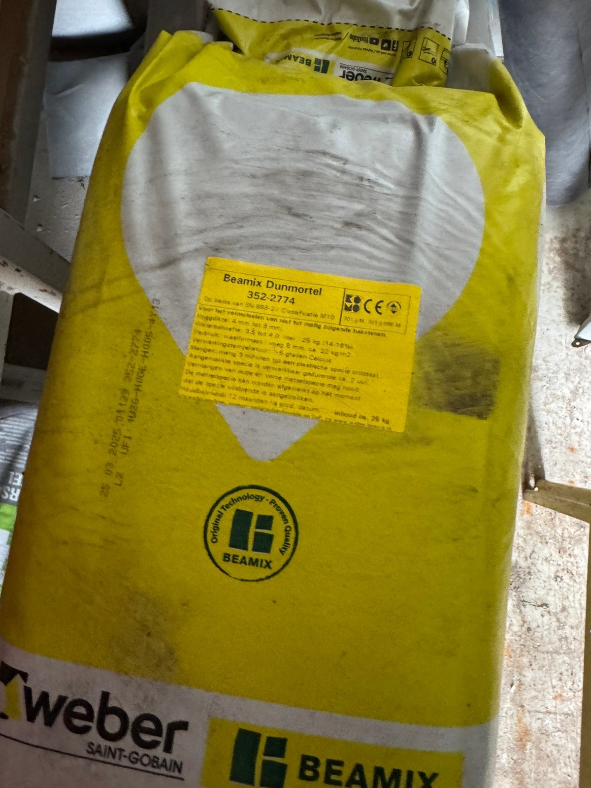 6 zakken Beamix dunmortel 352-2774 dunbedmortel bijna gratis, Ophalen, Nieuw