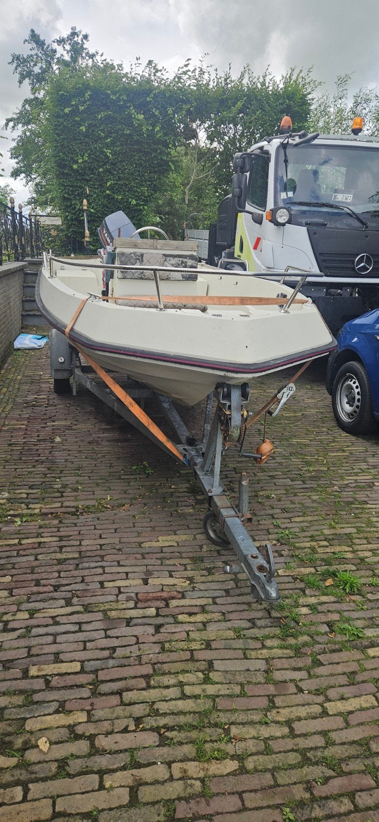 Boot plus trailer plus moter, Ophalen of Verzenden, Trailer