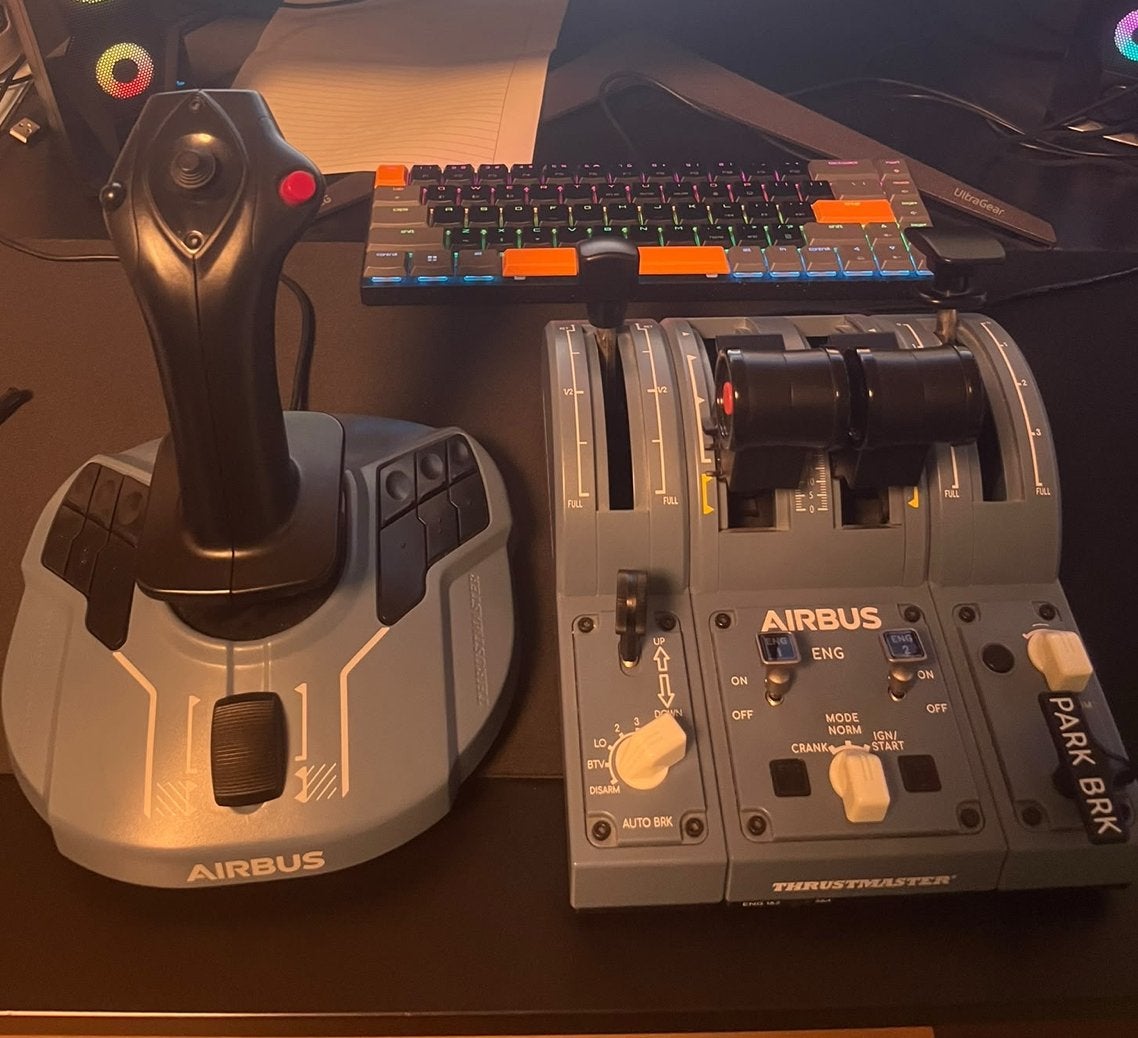 Thrustmaster TCA Sidestick en Quadrant Airbus Edition, Ophalen of Verzenden, Overige merken, Zo goed als nieuw