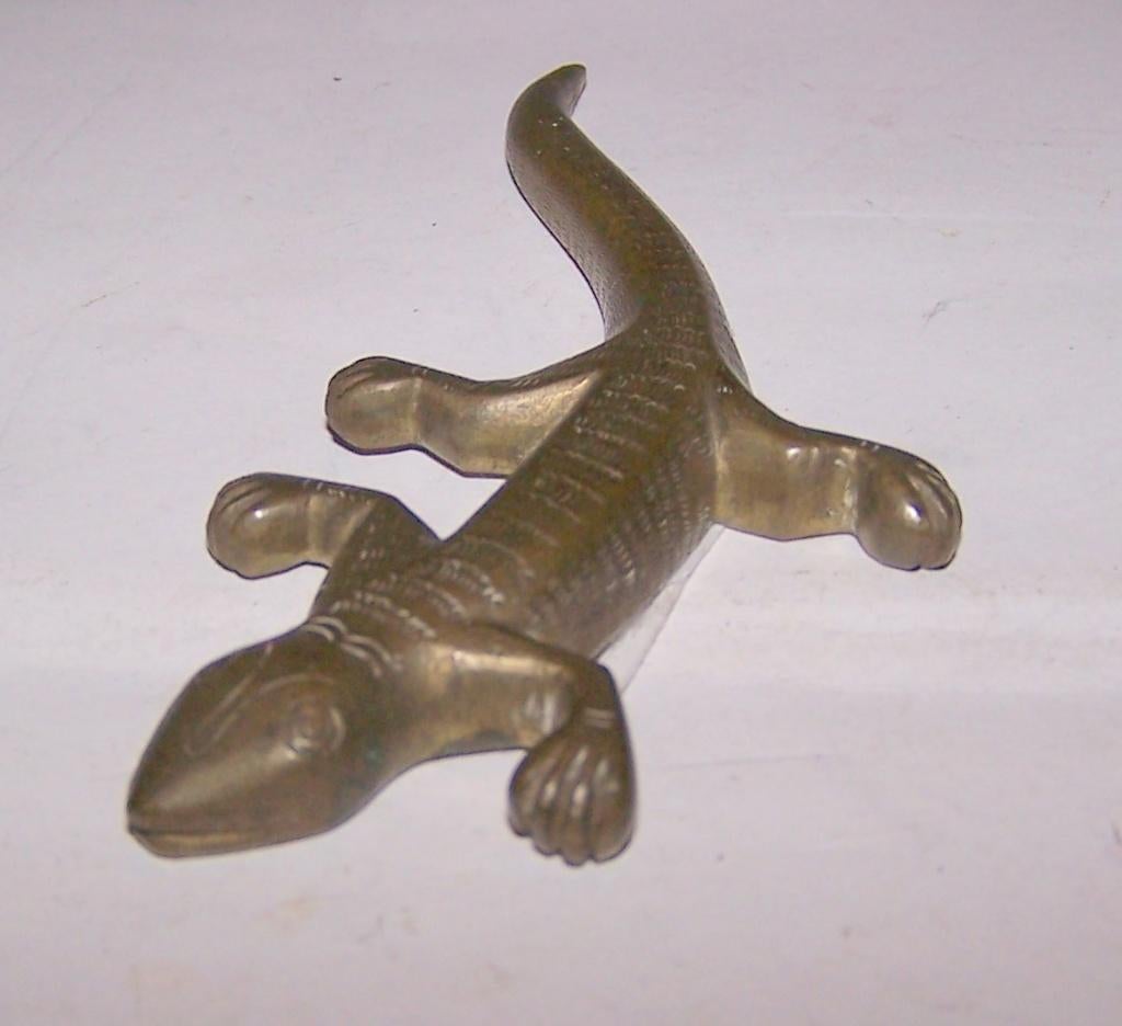 Koperen salamander. Izgs., Ophalen of Verzenden, Zo goed als nieuw, Dier