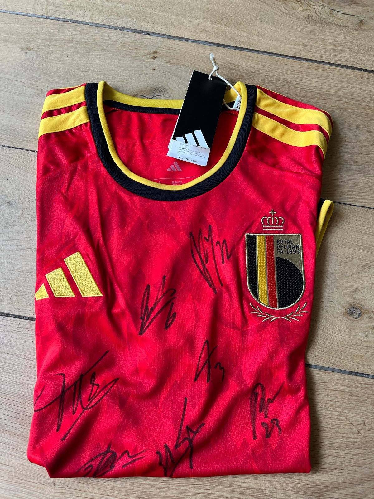 Gesigneerd Rode Duivels Thuisshirt - Maat L, Maat L, Ophalen of Verzenden, Nieuw, Shirt