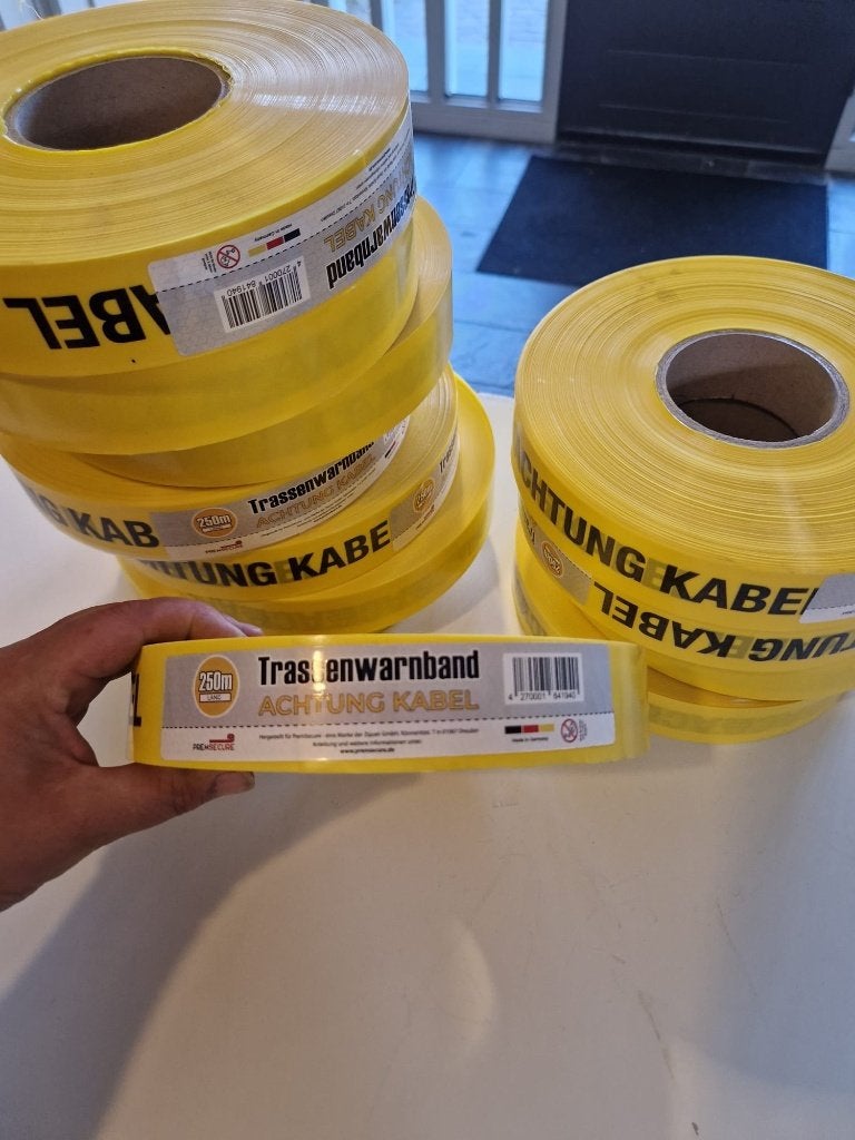 trassenwarnband - waarschuwingsband kabel 12 rollen nieuw, Ophalen, Nieuw, Kabel of Snoer