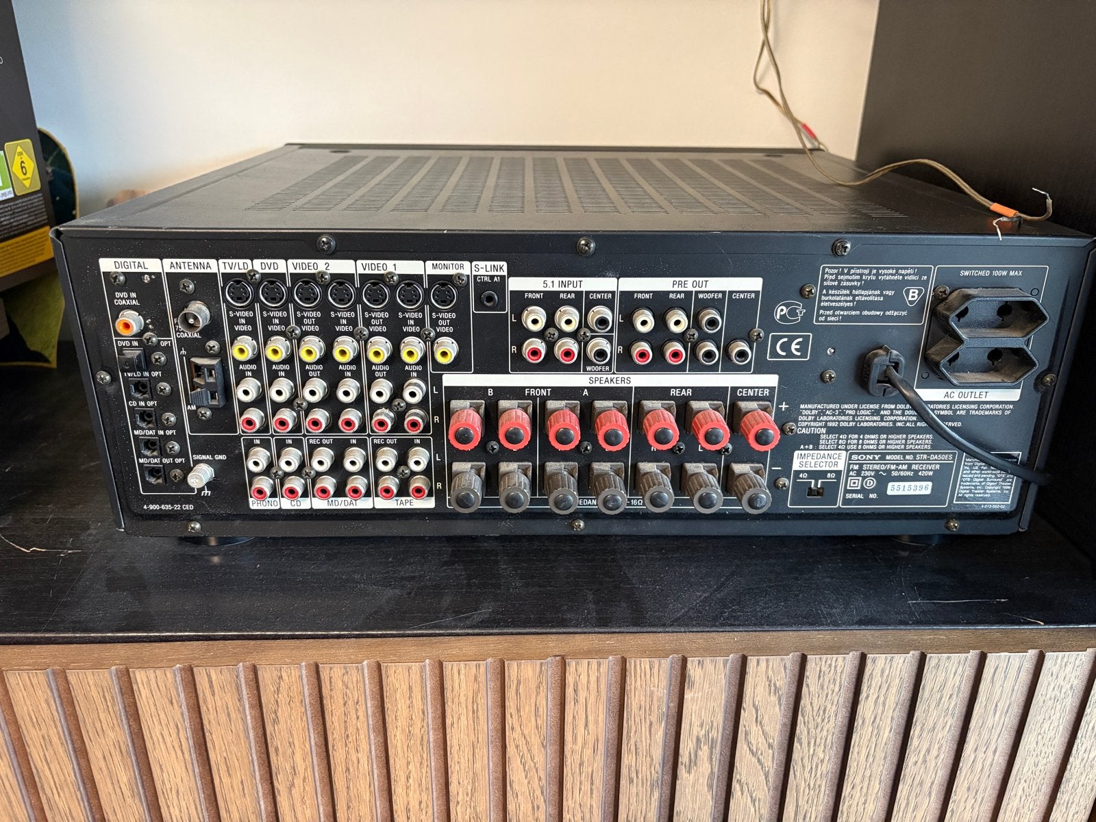 Sony DA50ES receiver met 4 Elac toren speakers, Ophalen, Gebruikt, Overige systemen, Sony
