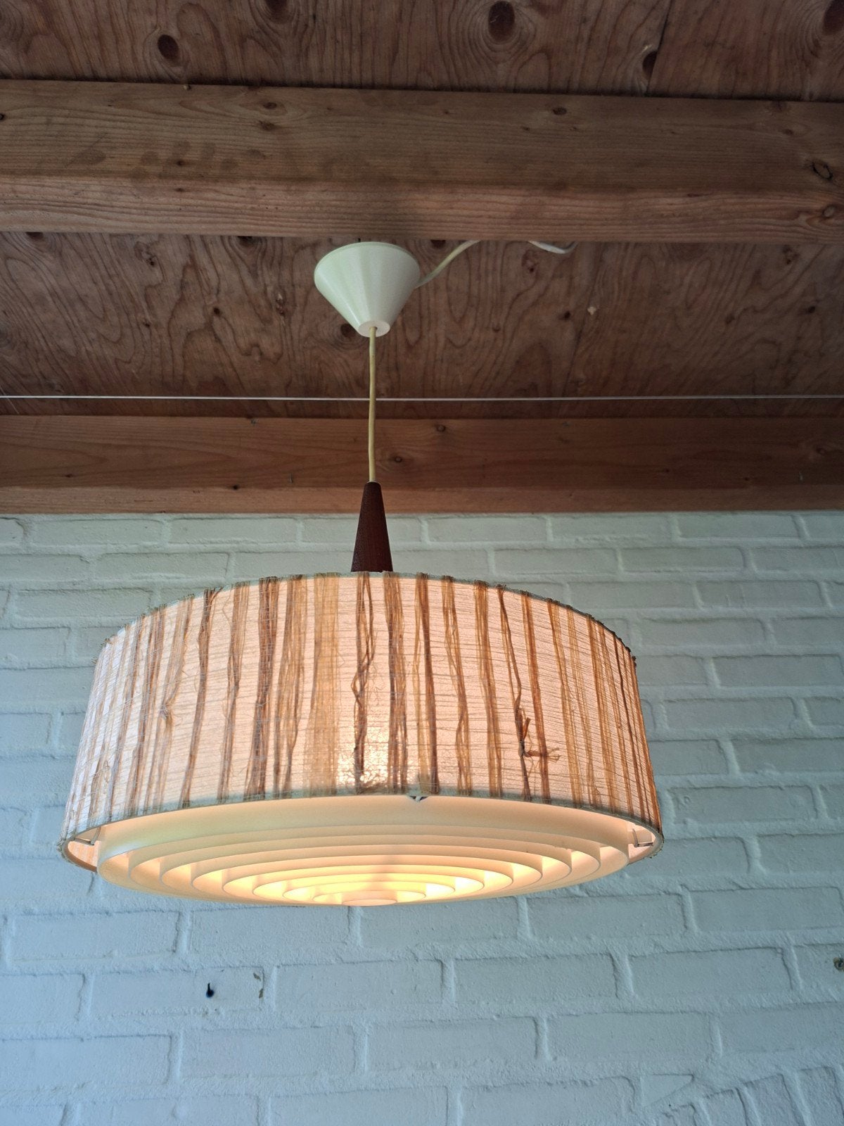 Vintage retro hanglamp Temde Leuchten Design izgst jaren 60., Verzamelen, Retro, Ophalen of Verzenden, Huis en Inrichting